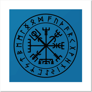 Viking compass symbol Posters and Art